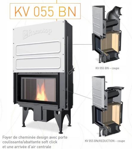 image Cheminée à foyer fermé KV 055 BN de Romotop